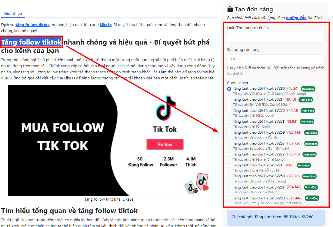 Dịch Vụ Tiktok